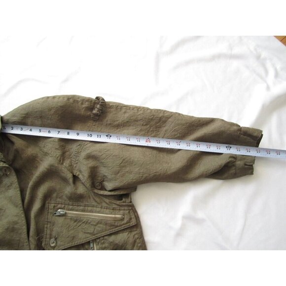 Vtg 1980's Women Gallery Polyester Shoulder Pad Jacket Sz L (Made in Korea WJ36 - Picture 5 of 11